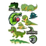 Timsah Sticker Set-2 10 Parça Telefon, Tablet, Defter, Laptop Sticker