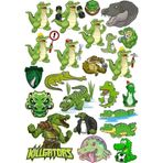 Timsah Sticker Set 3 20 Parça Telefon, Tablet, Defter, Laptop Sticker