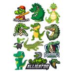 Timsah Sticker Set-5 12 Parça Telefon, Tablet, Defter, Laptop Sticker