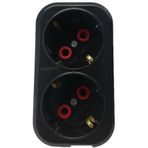 Timsal PRİZ-01S 2 Li Golyat Siyah Priz