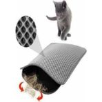 Tineke 60 x 42 cm Gri Elekli Kedi Tuvalet Önü Paspası