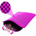 Tineke 60 x 42 cm Pembe Elekli Kedi Tuvalet Önü Paspası