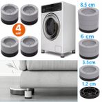 TİNEKE Beyaz eşya ayağı Çamaşır Makinesi Mobilya Titreşim Önleyici Kaydırmaz ve yükseltici 4 lü set (3,5 cm)