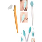TİNEKE Burun Siyah Nokta Cilt Ve Yüz Temizleyici Temizleme Fırçası Dudak Peeling Ve Kaş Usturası 1 Adet