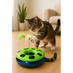 Tineke Çıngarak Toplu Yaylı Fareli Kedi Çember Oyuncağı Kedi Eğlence Aksesuarı Kedi Oyun Çemberi cok-renkli