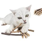 Tineke Doğal Matatabi Kedi Çiğneme Çubuğu 5 Adet 15 Mm Kalın