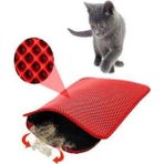 TİNEKE Elekli Kedi Tuvalet Önü Paspası 60x42,5 Cm Kedi Paspası Kırmızı