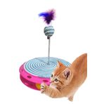 Tineke Tek Katlı Eğlenceli Kedi Oyuncağı ve Tırmalama ( Turkuaz ve Beyaz )