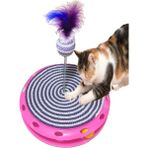 TİNEKE Tek Katlı Kedi Oyuncağı ve Tırmalama MOR BEYAZ