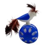 Tineke Tekerlekli Hacıyatmaz Kuş Kedi Oyuncağı 1 Adet - Mavi