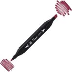 Tinge Twin R1 Wine Red Çift Uçlu Markör Kalem