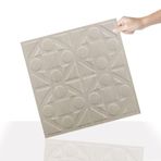 Tink 3 Boyutlu Duvar Paneli Kabartmalı Kareli Yuvarlak Desenli Pvc 41x41 cm/ 6 Adet /1 m²
