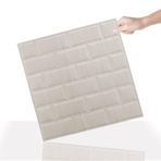 Tink 3 Boyutlu Duvar Paneli Kabartmalı Metro Desenli Pvc 41x41 cm/ 6 Adet /1 m²