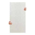 Tink 3D Kendinden Yapışkanlı Duvar Kağıdı Yeni Nesil Akustik Keçe Panel Dalgalı Desen 52x98 cm (Beyaz, 2 Adet 1 m²)
