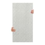Tink 3D Kendinden Yapışkanlı Duvar Kağıdı Yeni Nesil Akustik Keçe Panel Desenli 52x98 cm (Beyaz, 2 Adet 1 m²)