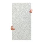 Tink 3D Kendinden Yapışkanlı Duvar Kağıdı Yeni Nesil Akustik Keçe Panel Modern Desen 52x98 cm (Beyaz, 10 Adet 5 m²)