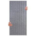 Tink Akustik Ve Dekoratif Lambiri Desenli Keçe Panel 45x90 Cm / 2 Adet / 0,81 M² Gri