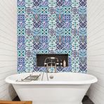 Tink Çini Desenli Çok Renkli 30x30 cm Duvar PVC Karo