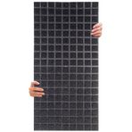 Tink Kendinden Yapışkanlı Akustik Ses Yalıtımı, Duvar Ses Yalıtım Paneli, Ses Emici Keçe Panel, Dekoratif Kare Desenli Keçe Panel 45x90 Cm / 2 Adet / 0,81 M² Antrasit