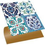 Tink Kendinden Yapışkanlı Banyo Mutfak Kaplama Çini 010 Karma Desenli Pvc Karo 30X30 cm 56 Adet 5m2