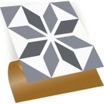 Tink Kendinden Yapışkanlı Banyo Mutfak Kaplama Geometrik 01 Desenli Pvc Karo 30X30 cm (11 Adet) 1 M2