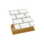 TİNK Kendinden Yapışkanlı Büyük Beyaz Koyu Derzli Metro Desenli Pvc Karo 30x30 Cm (33 ADET) 3m2