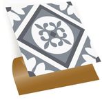 Tink Kendinden Yapışkanlı Fayans Çıkartması, Zemin Duvar Kaplama, Yapışkanlı Fayans Kaplama Pvc Karo Geometrik 02 Desenli 30x30 cm (11 Adet / 1 m²)