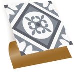 Tink Kendinden Yapışkanlı Fayans Çıkartması, Zemin Duvar Kaplama, Yapışkanlı Fayans Kaplama Pvc Karo Geometrik 02 Desenli 30x30 cm (4 Adet / 0,36 m²)
