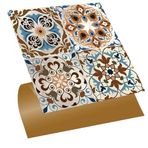Tink Kendinden Yapışkanlı Fayans Çıkartması, Zemin Duvar Kaplama, Yapışkanlı Fayans Kaplama PVC Karo Karma Fas 010 Desenli 30x30 cm (11 Adet / 1 m²)