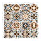 Tink Kendinden Yapışkanlı Fayans Çıkartması, Zemin Duvar Kaplama, Yapışkanlı Fayans Kaplama PVC Karo Karma Fas 010 Desenli 30x30 cm (4 Adet / 0,36 m²)