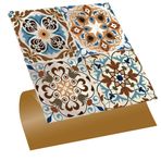 Tink Kendinden Yapışkanlı Fayans Çıkartması, Zemin Duvar Kaplama, Yapışkanlı Fayans Kaplama PVC Karo Karma Fas 010 Desenli 30x30 cm (56 Adet / 5 m²)