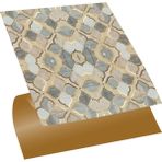 Tink Kendinden Yapışkanlı Gold Çiçek Desenli 30x30 cm 11 Adet 1 m2 PVC Karo