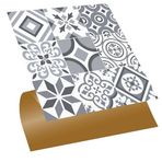 Tink Kendinden Yapışkanlı Karma Geometrik 019 Desenli PVC Karo, Yapışkanlı Fayans Kaplama, Fayans Çıkartması, Zemin Duvar Karosu 30x30 cm (56 Adet / 5 m²)