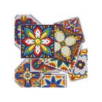 Tink Kendinden Yapışkanlı Karnaval Desenli Pvc Karo Kaplama 10x10 Cm 20'li Paket