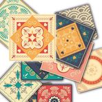 Tink Kendinden Yapışkanlı Mandala Desenli Pvc Karo, Yapışkanlı Fayans Kaplama, Fayans Çıkartması, Zemin Duvar Karosu 10x10 cm (20 Adet/0,20 m2)