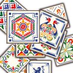 Tink Kendinden Yapışkanlı Oyun Desenli Pvc Karo, Yapışkanlı Fayans Kaplama, Fayans Çıkartması, Zemin Duvar Karosu 15x15 cm (10 Adet/0,225 m2)