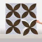 Tink Kendinden Yapışkanlı PVC Markuteri Mozaik 2 Parke Kaplama Yer Döşemesi-40x40 cm-0,64 m²-4 Adet