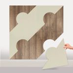 Tink Kendinden Yapışkanlı PVC Markuteri Mozaik Parke Kaplama Yer Döşemesi-40x40 cm-0,64 m²-4 Adet