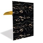 Tink Kendinden Yapışkanlı Pvc Panel, Yapışkanlı Yer Zemin Kaplama, Duvar Kaplama, Fayans Çıkartması Gold Siyah Desenli 41x62 Cm (4 Adet / 1 m²)