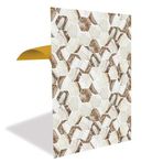 Tink Kendinden Yapışkanlı Pvc Panel, Yapışkanlı Yer Zemin Kaplama, Duvar Kaplama, Fayans Çıkartması Kahverengi Petek Desenli 41x62 Cm (12 Adet / 3 m²)