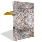 Tink Kendinden Yapışkanlı Pvc Panel, Yapışkanlı Yer Zemin Kaplama, Duvar Kaplama, Fayans Çıkartması Katlı Mermer Desenli 41x62 Cm (4 Adet / 1 m²)
