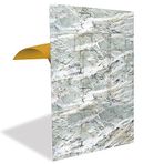 Tink Kendinden Yapışkanlı Pvc Panel, Yapışkanlı Yer Zemin Kaplama, Duvar Kaplama, Fayans Çıkartması Yeşil Agat Desenli 41x62 Cm (4 Adet / 1 m²)