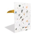 Tink Kendinden Yapışkanlı Terrazzo Desenli PVC Panel, Yapışkanlı Yer Zemin Kaplama, Duvar Kaplama, Fayans Çıkartması 41x62cm 4 Adet / 1 m²