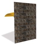 Tink Kendinden Yapışkanlı Yer Zemin Kaplama, Duvar Kaplama, Fayans Çıkartması Kahverengi Metro Mermer Desenli Pvc Panel 41x62 Cm (12 Adet / 3 m²)