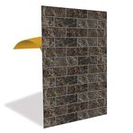 Tink Kendinden Yapışkanlı Yer Zemin Kaplama, Duvar Kaplama, Fayans Çıkartması Kahverengi Metro Mermer Desenli Pvc Panel 41x62 Cm (4 Adet / 1 m²)