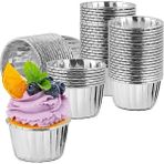 Tinky Winky 25'Li Kağıt Muffin Kek Ve Sufle Kapsülü Metalik Gümüş Silver