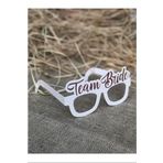 Tinky Winky 8 Adet Konsept Gözlük Rose Gold Renk Team Bride Yazılı Beyaz Bekarlığa Veda Partisi Gözlüğü Team Bride Rose
