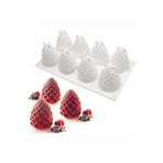 Tinky Winky Ananas Şekilli 3D Silikon Pasta Mum Çikolata Sabun Kek Kalıbı - Beyaz
