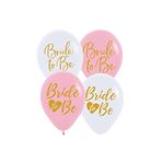 Tinky Winky Bride To Be Yazılı 10 Adet Balon Beyaz Pudra Pembe Renkli Bekarlığa Veda Partisi Konsept karışıkçokrenkli