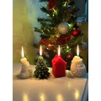 Tinky Winky Christmas Yılbaşı Temalı Kardan Adam Ev Çamağacı Noel Baba Mum - Renkli